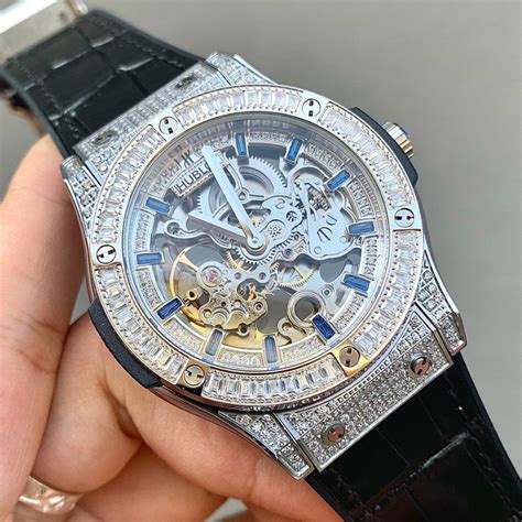 Đồng hồ nam Hublot Automatic Nhật cơ lộ máy đính đá giá rẻ 